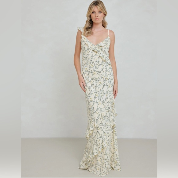PARK & FIFTH Majorca Winnie yellow floral dress - Picture 1 of 10